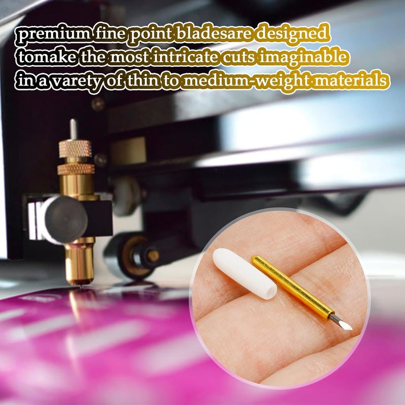 Siutaga 30 Pcs Premium Fine Point Blade Compatible with Cricut Maker 3/Maker/Explore 3/Explore Air 2/Air/One/Venture, Blade Suitable for Slicing Cuts Glitter Vinyl, Paper, Faux, Adhesive Foil and Etc - Image 3